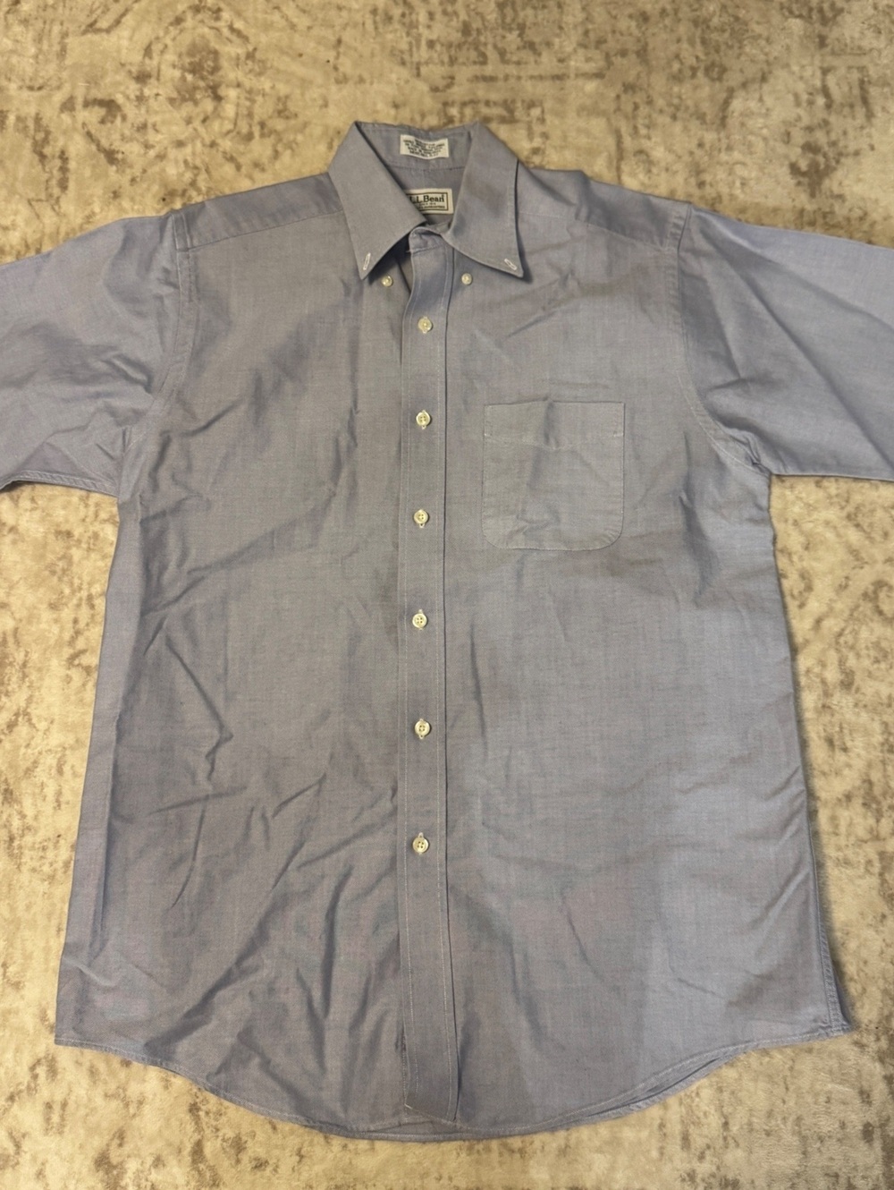 L.L Bean Collared Button Up Short Sleeve Shirt